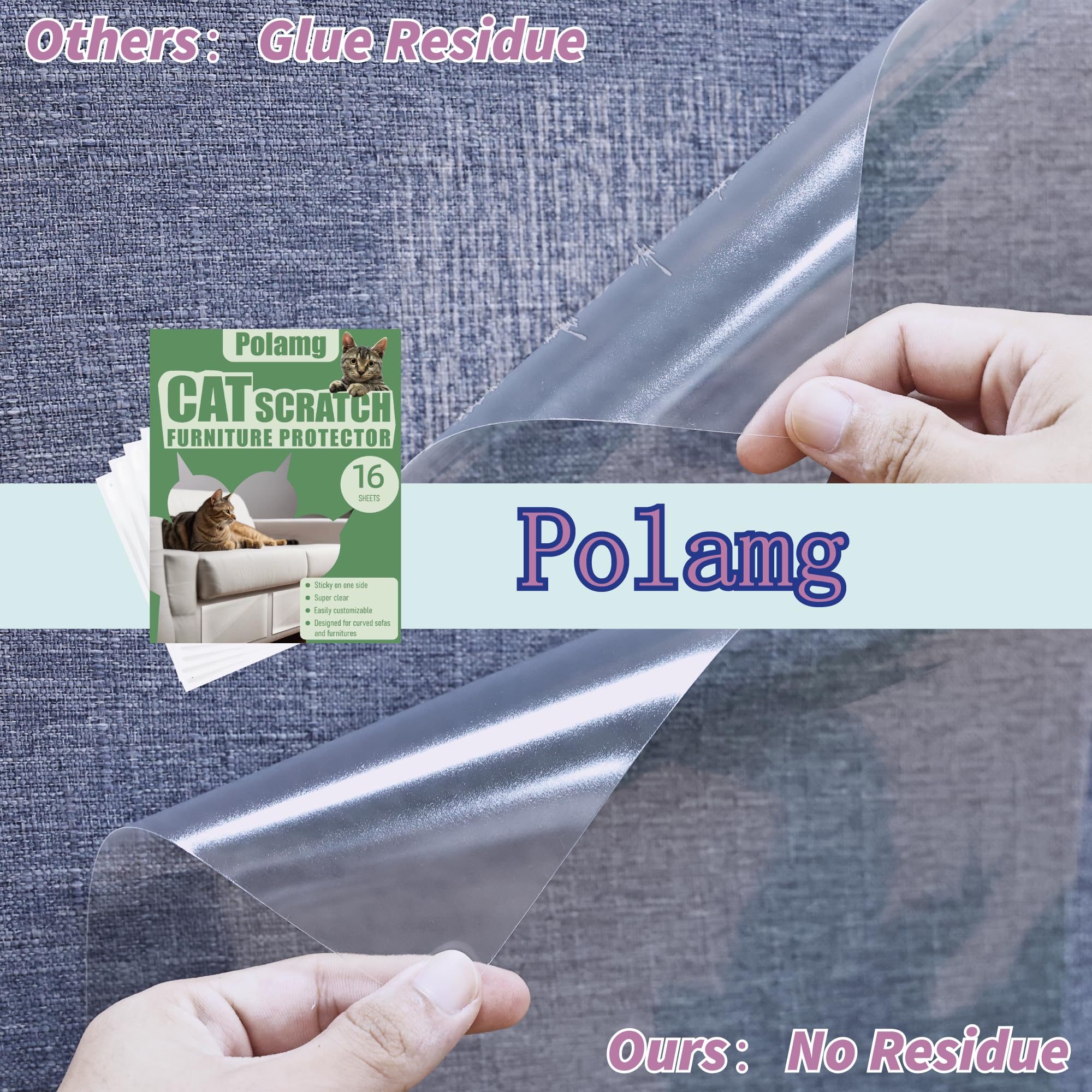 Polamg posé sur canapé protège tissu et préserve l'apparence
