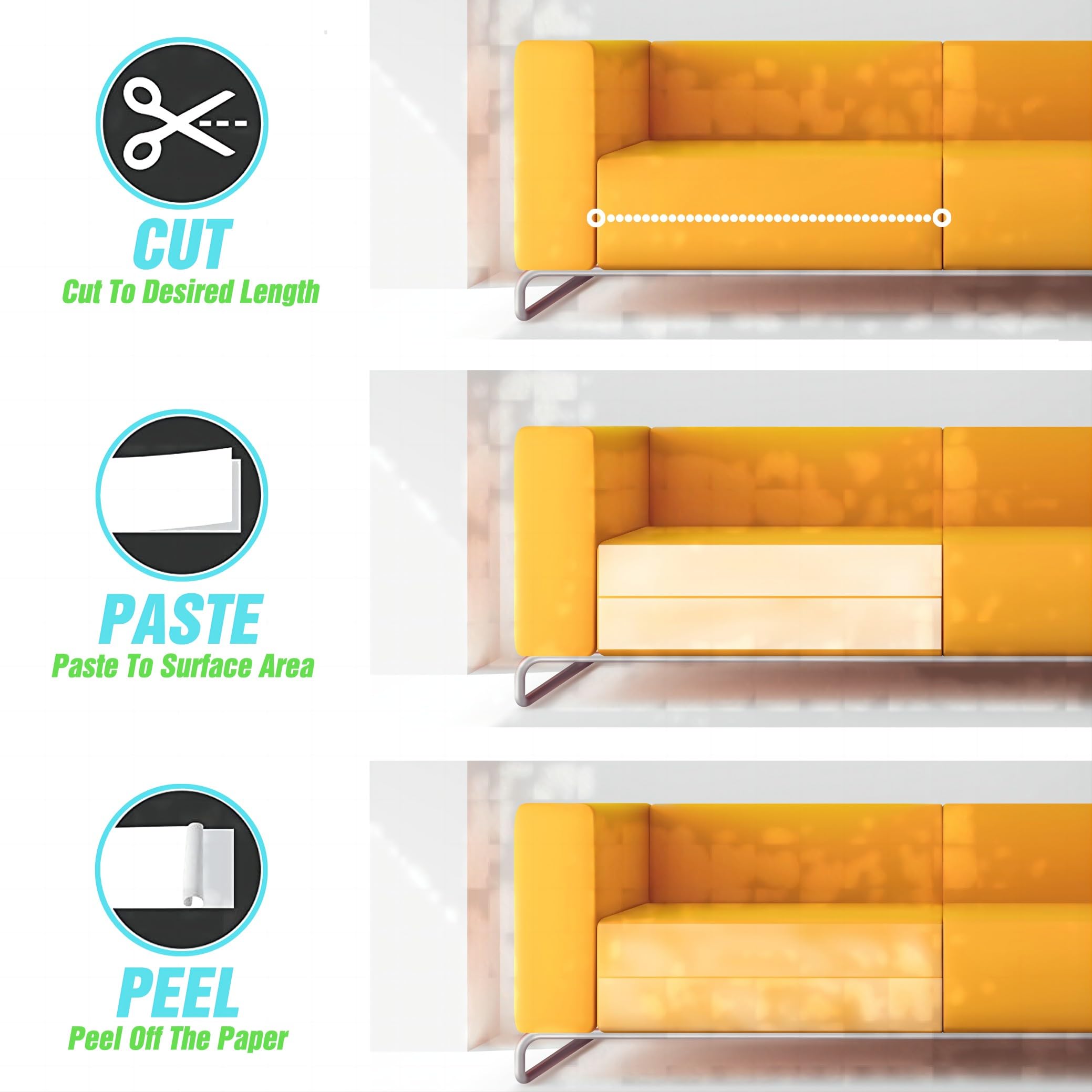 Polarduck ruban posé sur tapis, évite déplacement et protège fibres fragiles