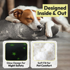 POMESEA coussin utilisé par un chien montrant soutien et relaxation