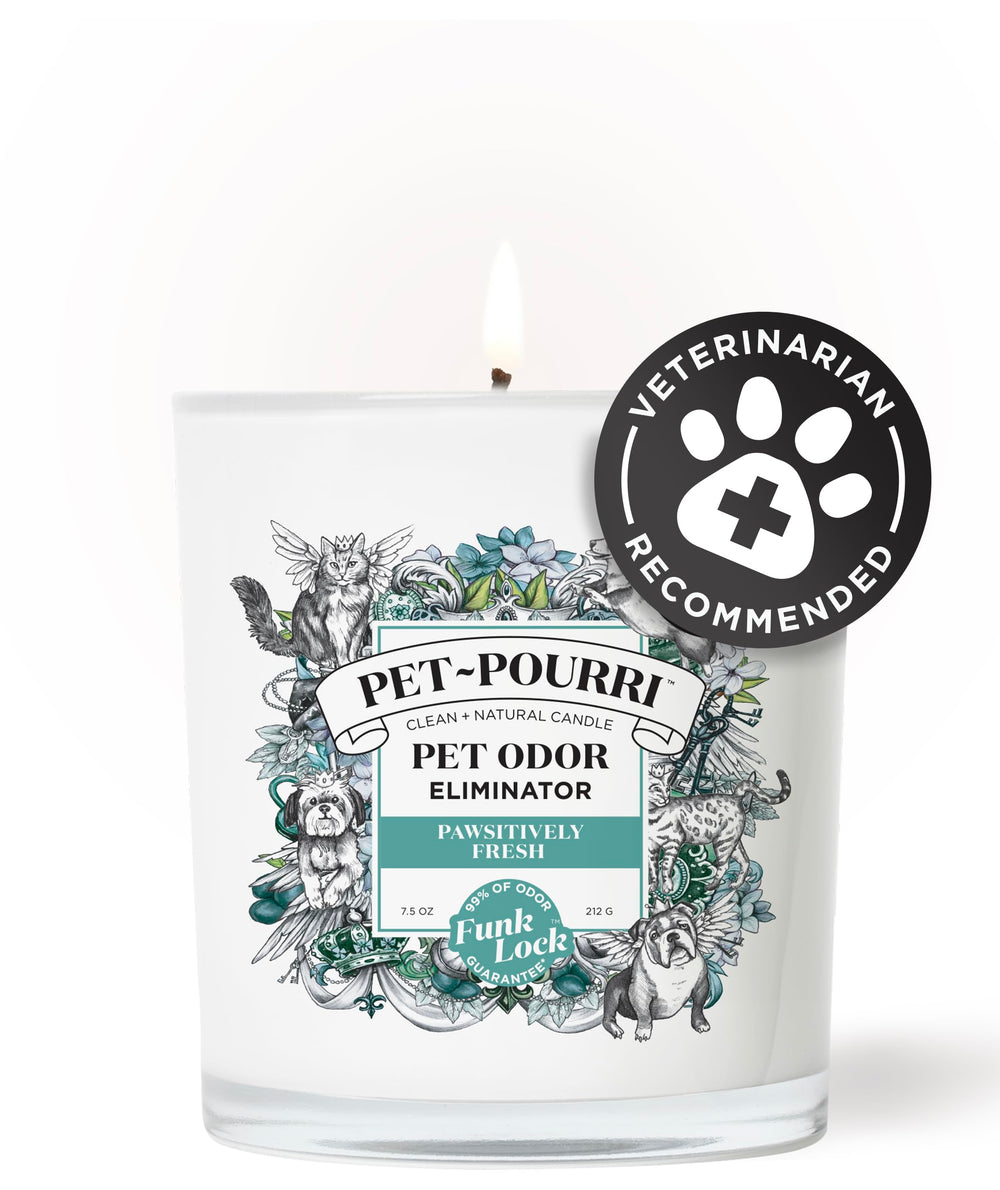 Poo-Pourri bougie en verre étiquette claire pour un intérieur frais