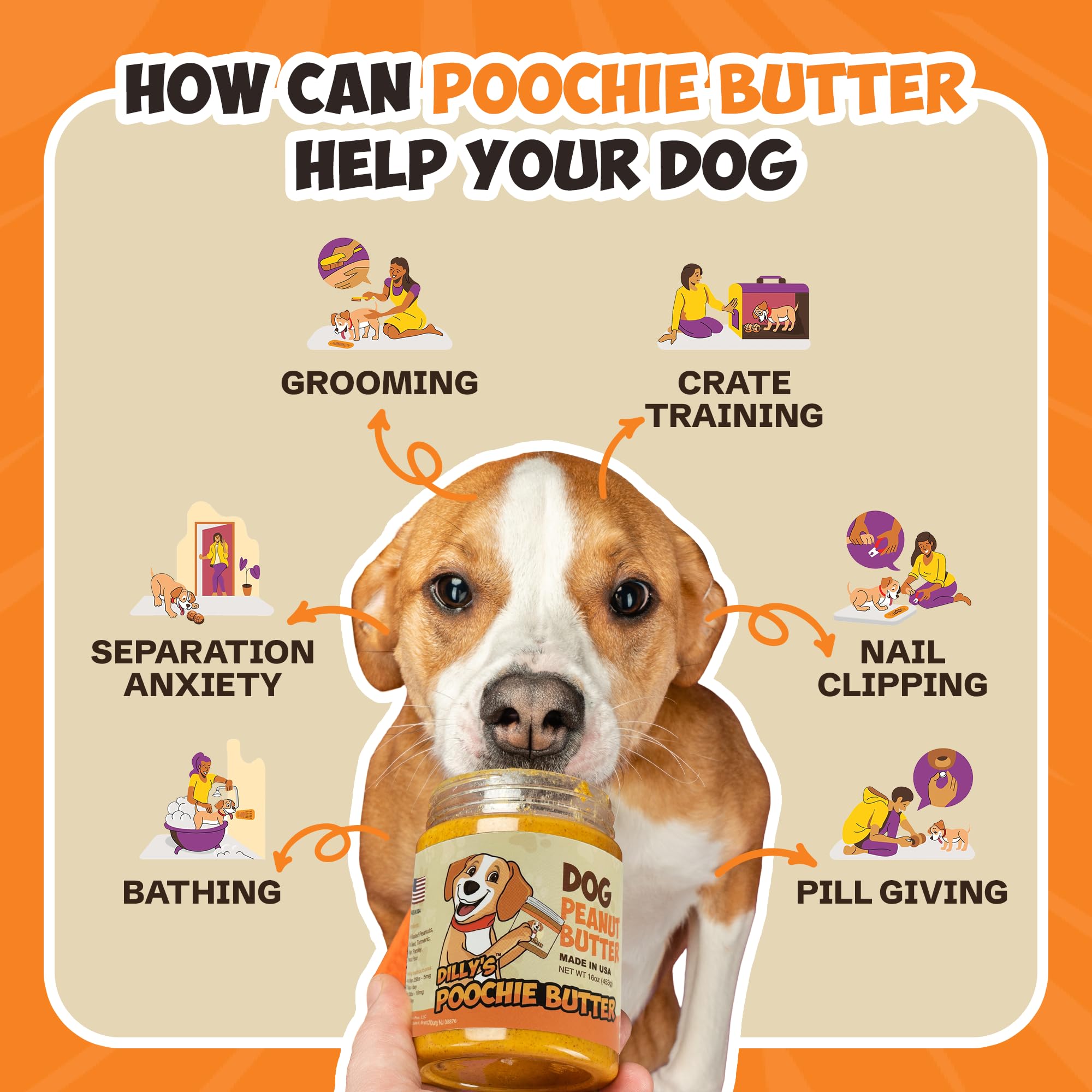 Poochie Butter rempli dans un Kong pour enrichissement et occupation