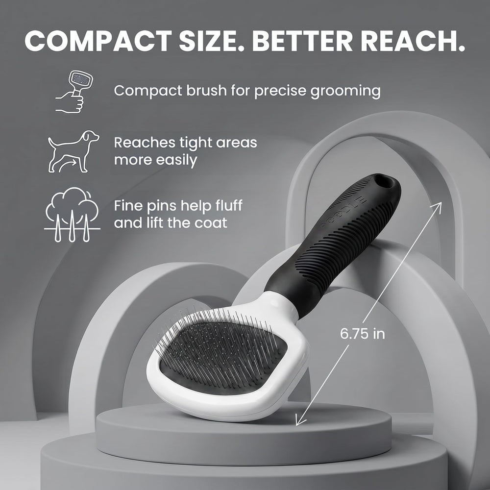 POODLIE brosse gros plan pointes inox pour démêlage efficace