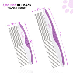 POODLIE gros plan des dents en acier inoxydable pour enlever poils et saletés