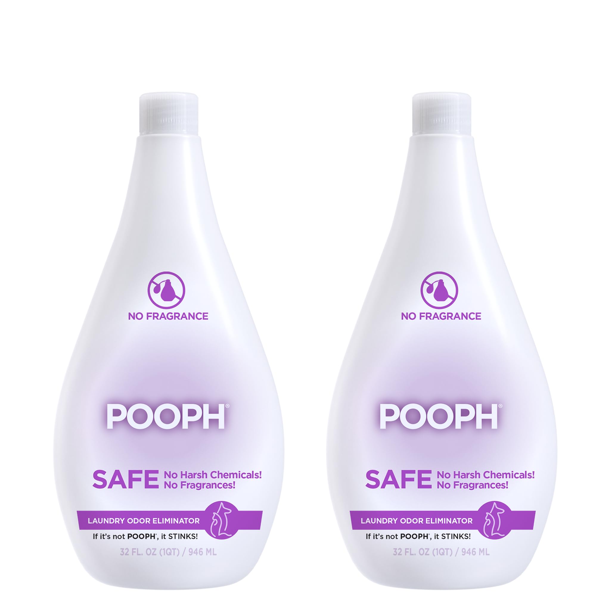 POOPH emballage avant montrant flacon et format pack, apporte neutralité aux textiles