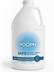 POOPH flacon face 64 fl oz montrant l'étiquette, neutralise rapidement les odeurs