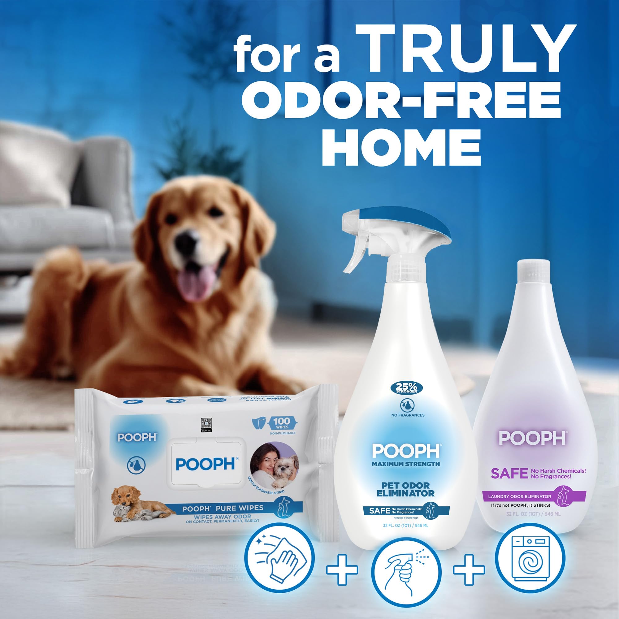 POOPH en scène de salon montrant intégration dans routine domestique et confort
