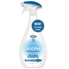 POOPH bouteille face avant montrant emballage et capacité 32 oz pour utilisation prolongée