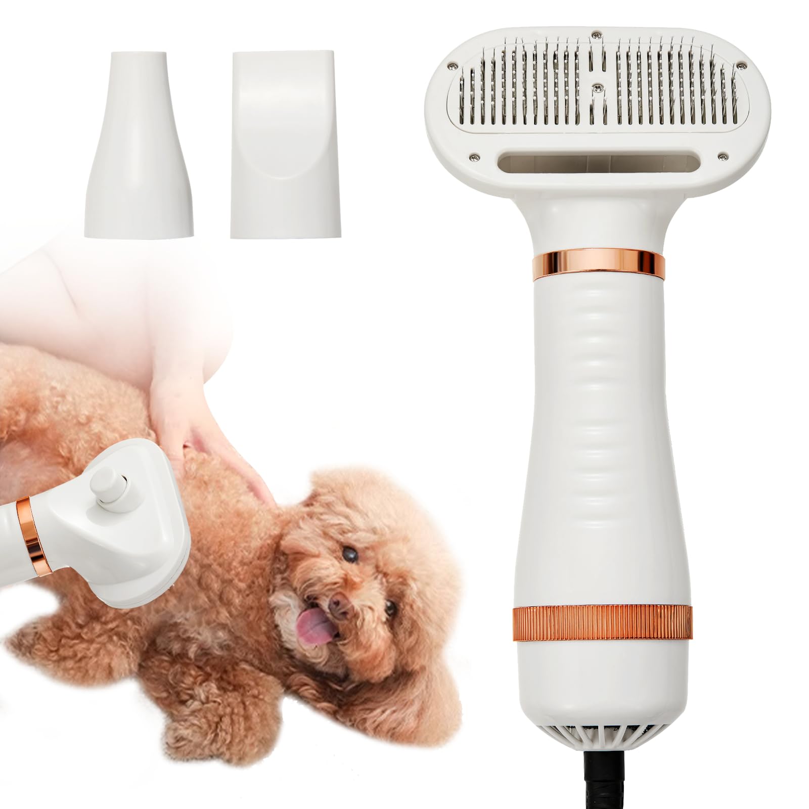 POPET vue de face de la brosse-sèche montrant design compact et commandes