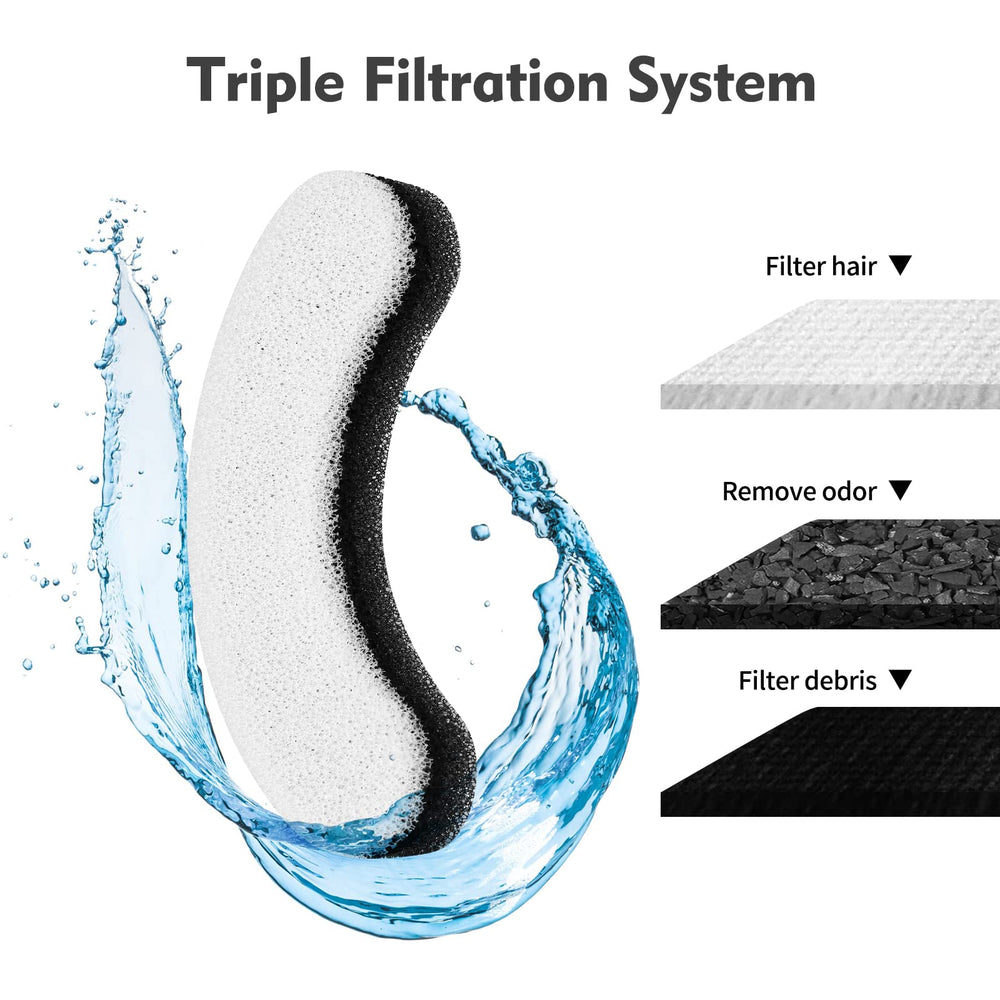 Filtre Porens à côté d'une règle, dimensions adaptées WF050 WF100