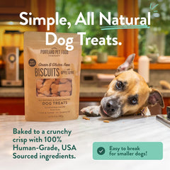 Portland Pet Food gros plan sur la texture croquante et double cuisson pour récompenses faibles en calories