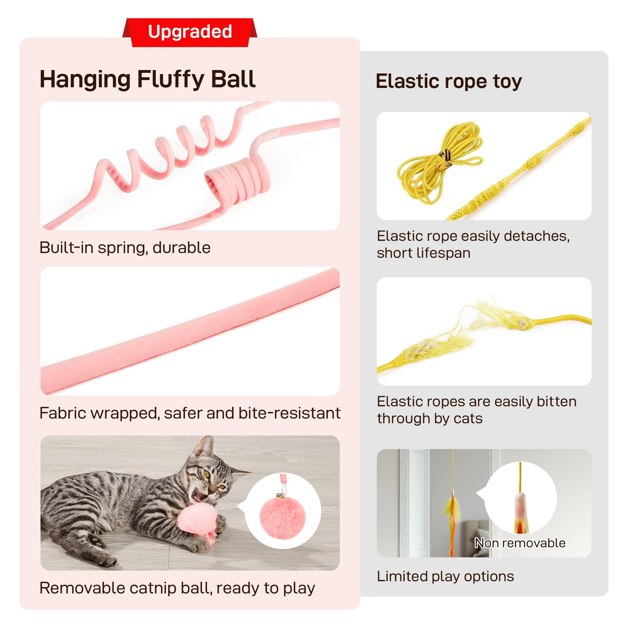 Potaroma balle en mouvement avec chat jouant, stimule l'exercice et chasse