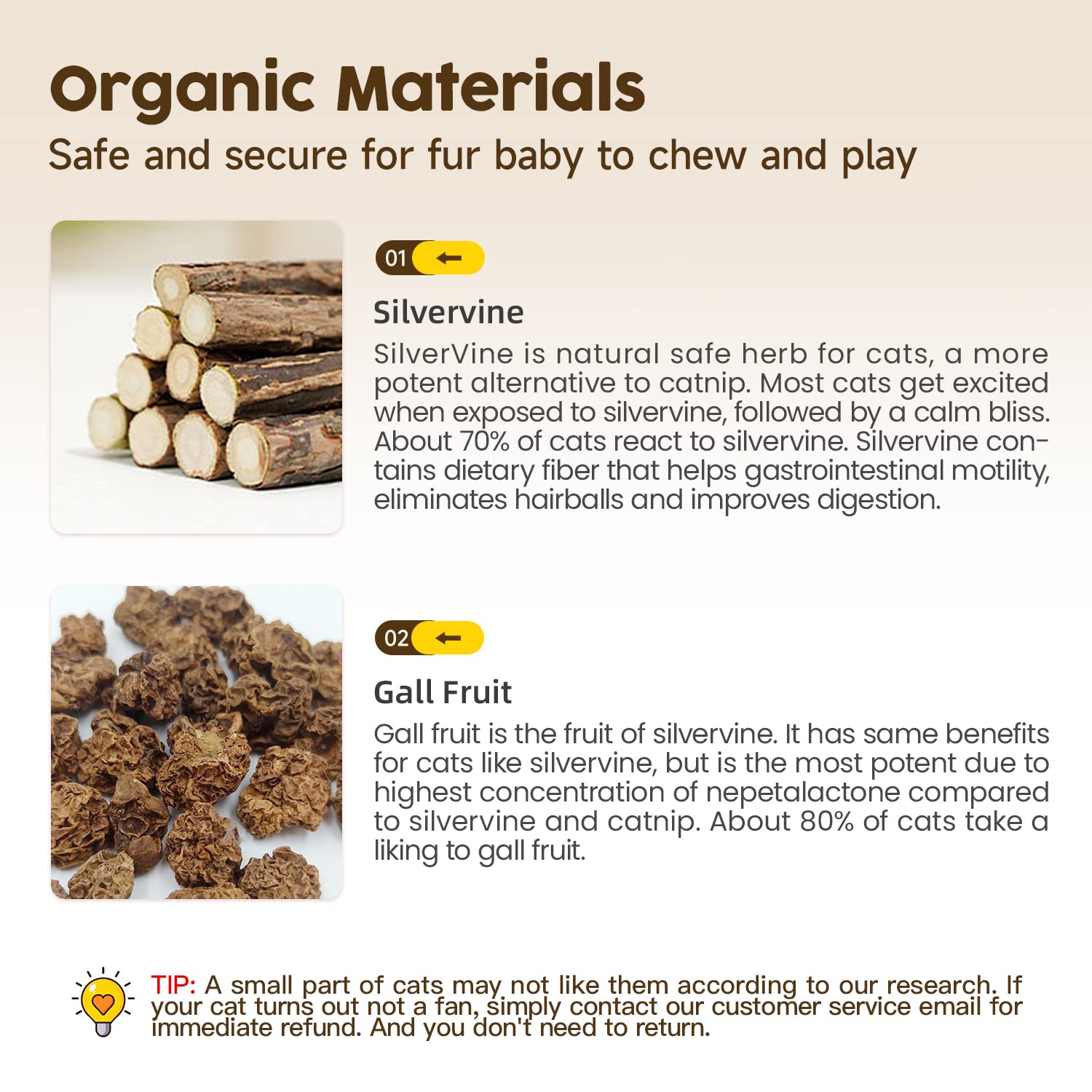 Potaroma étiquette du produit affichant ingrédients naturels sécurisants