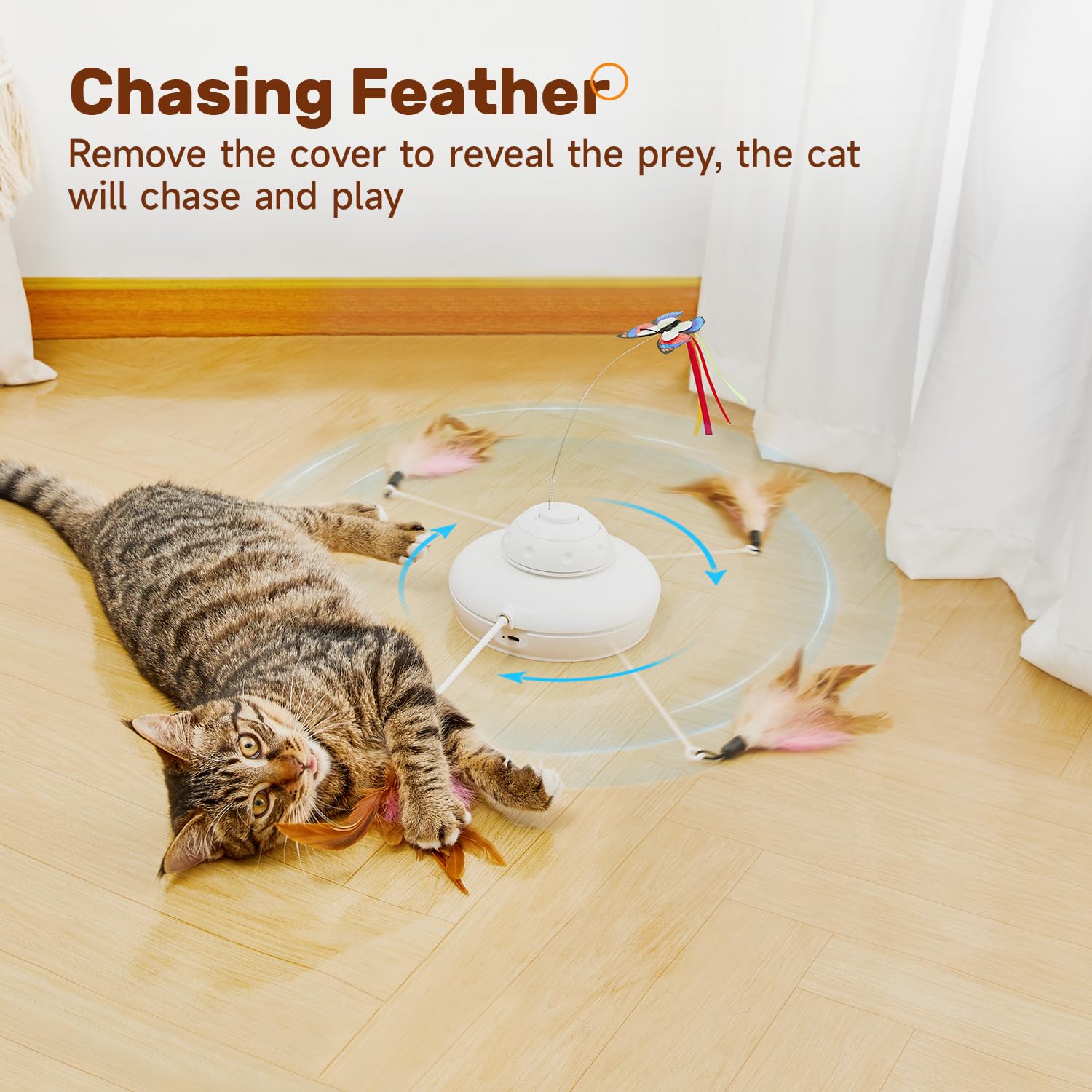 Potaroma utilisé par un chat joueur, encourage l'exercice et l'autonomie