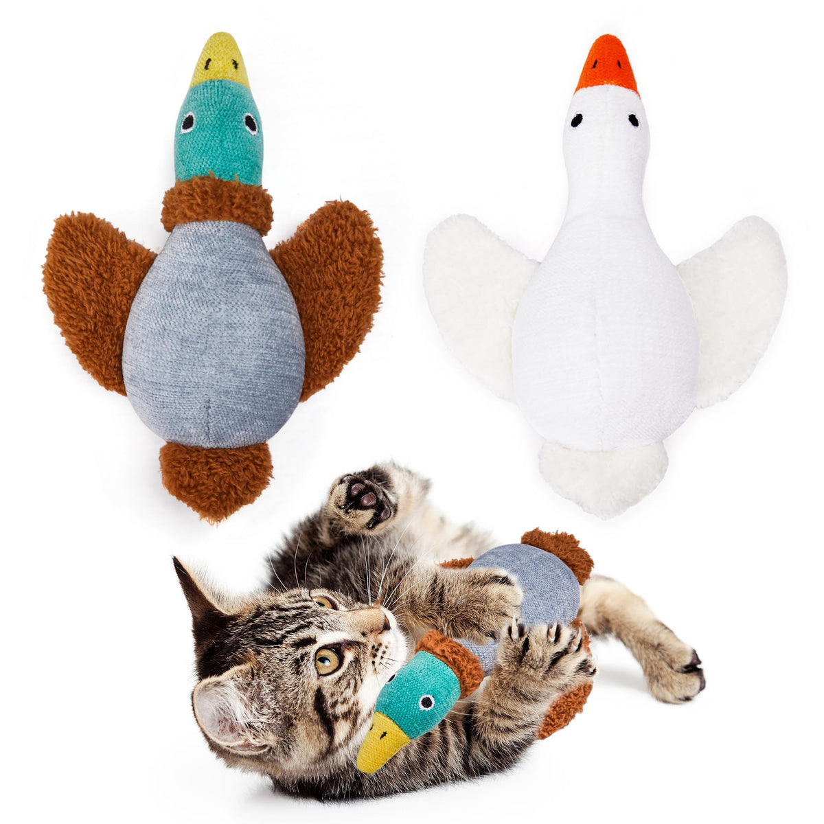 Potaroma face du packaging montrant le lot de deux oiseaux, bénéfice jouet attractif