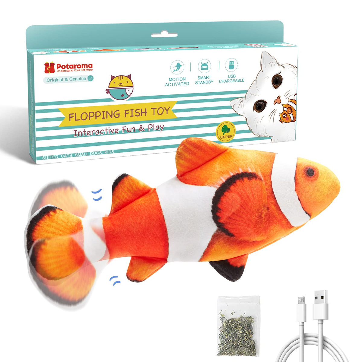 Potaroma poisson en packaging élégant, cadeau idéal pour stimuler chat
