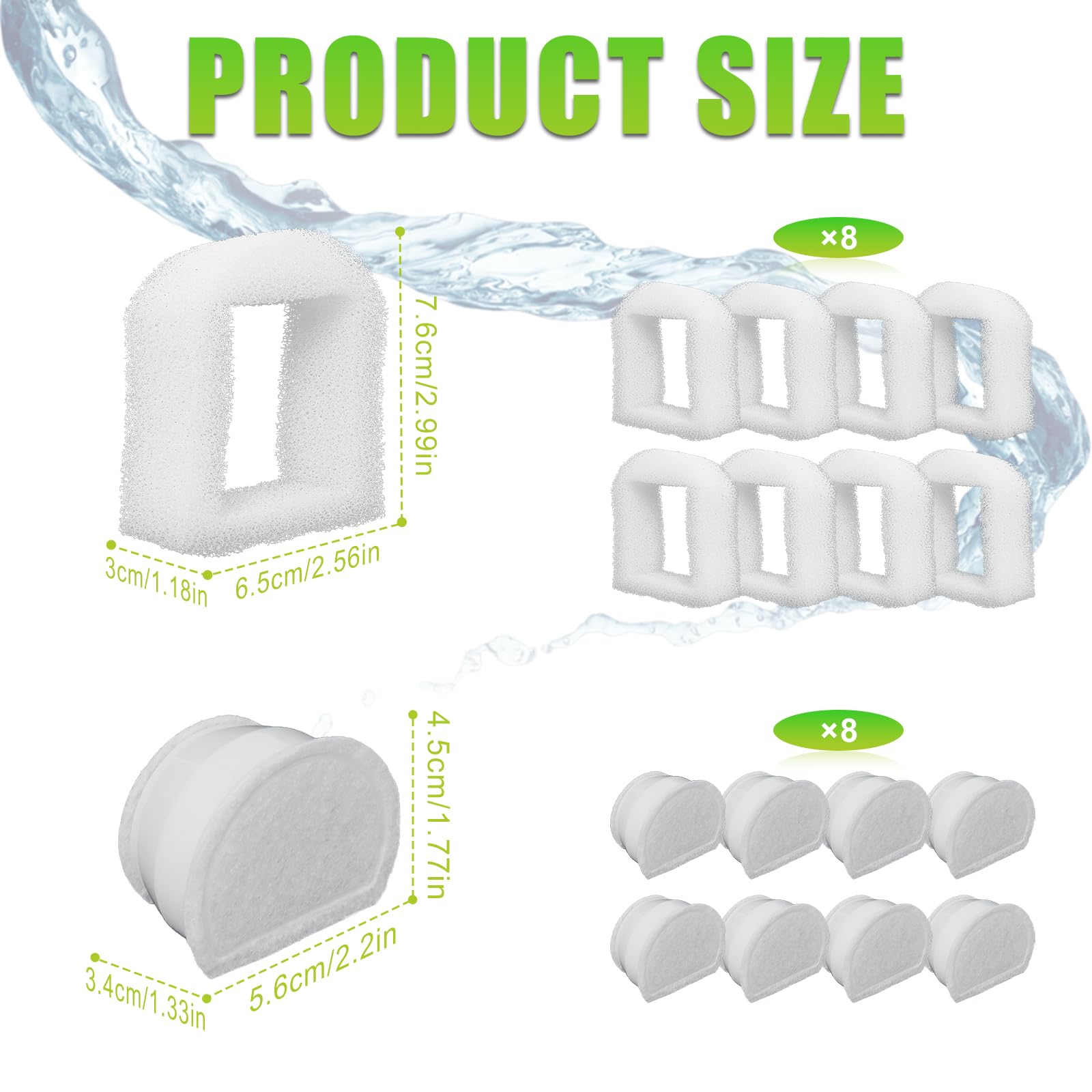 Poweka vue rapprochée de la mousse filtrante montrant protection pompe