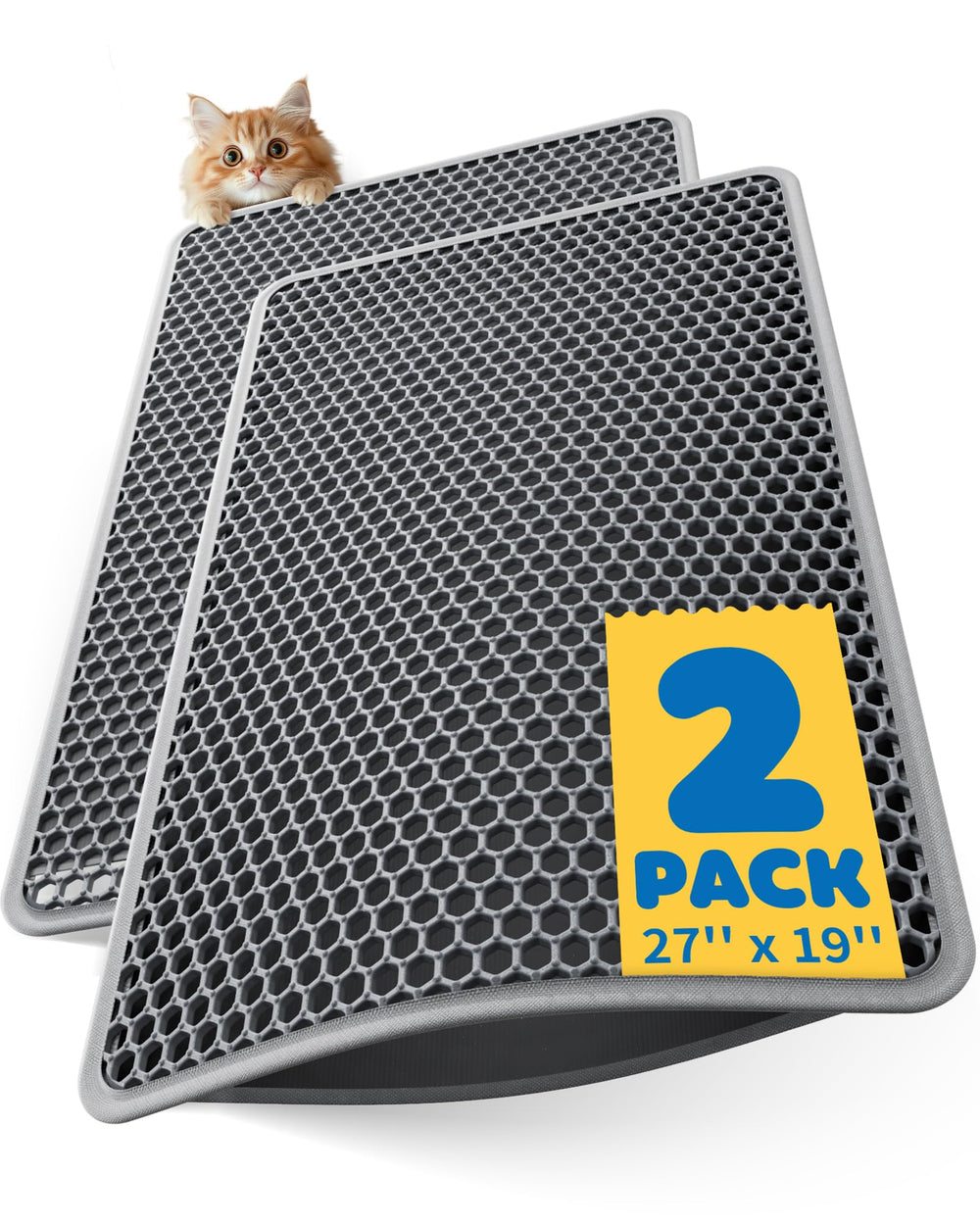 Powools tapis face avant montrant lot de 2 et protection du sol