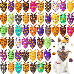 Preboun vue de face du lot de bandanas montrant la variété de motifs et le motif festif