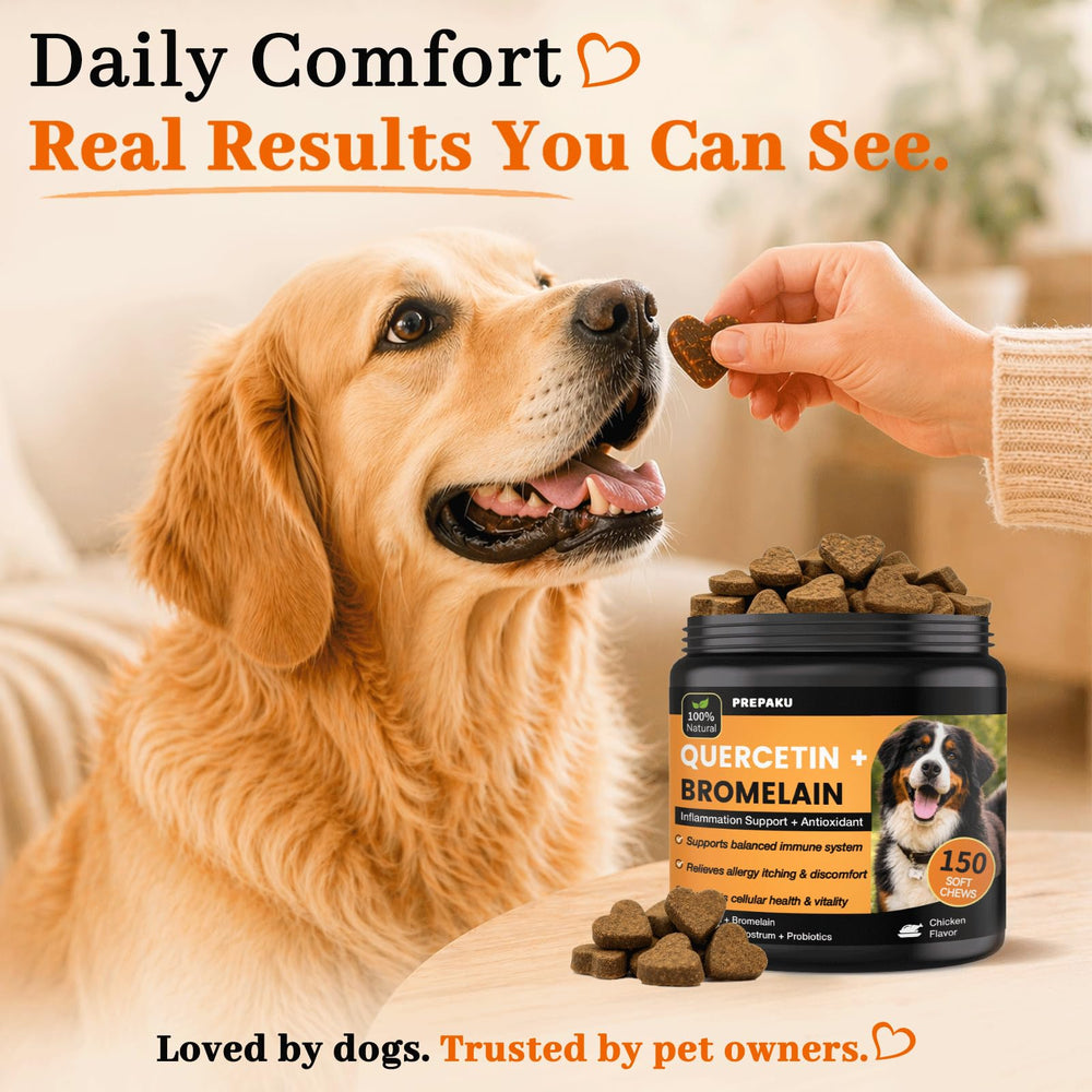 PREPAKU pelage amélioré avant et après usage, peau plus saine visible