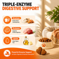 PREPAKU pastille émiettée mélangée à nourriture, aide absorption des nutriments