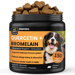 PREPAKU pot de 150 chews souples montrant emballage et portion