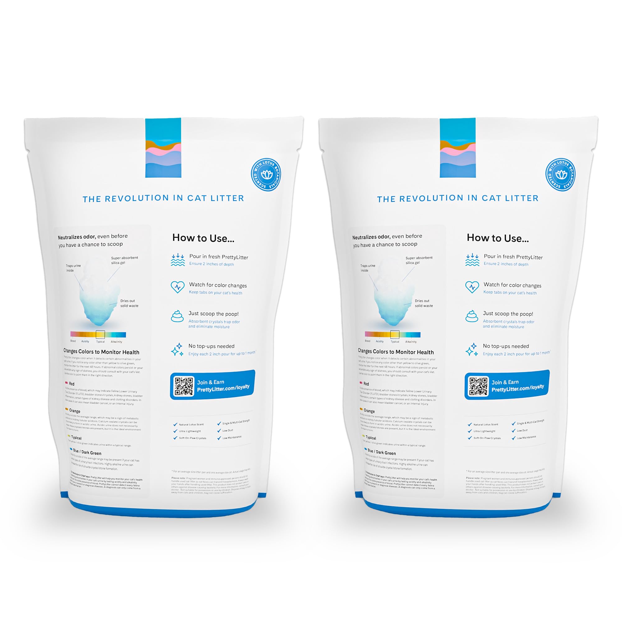 PrettyLitter gros plan des granules en gel montrant absorption efficace