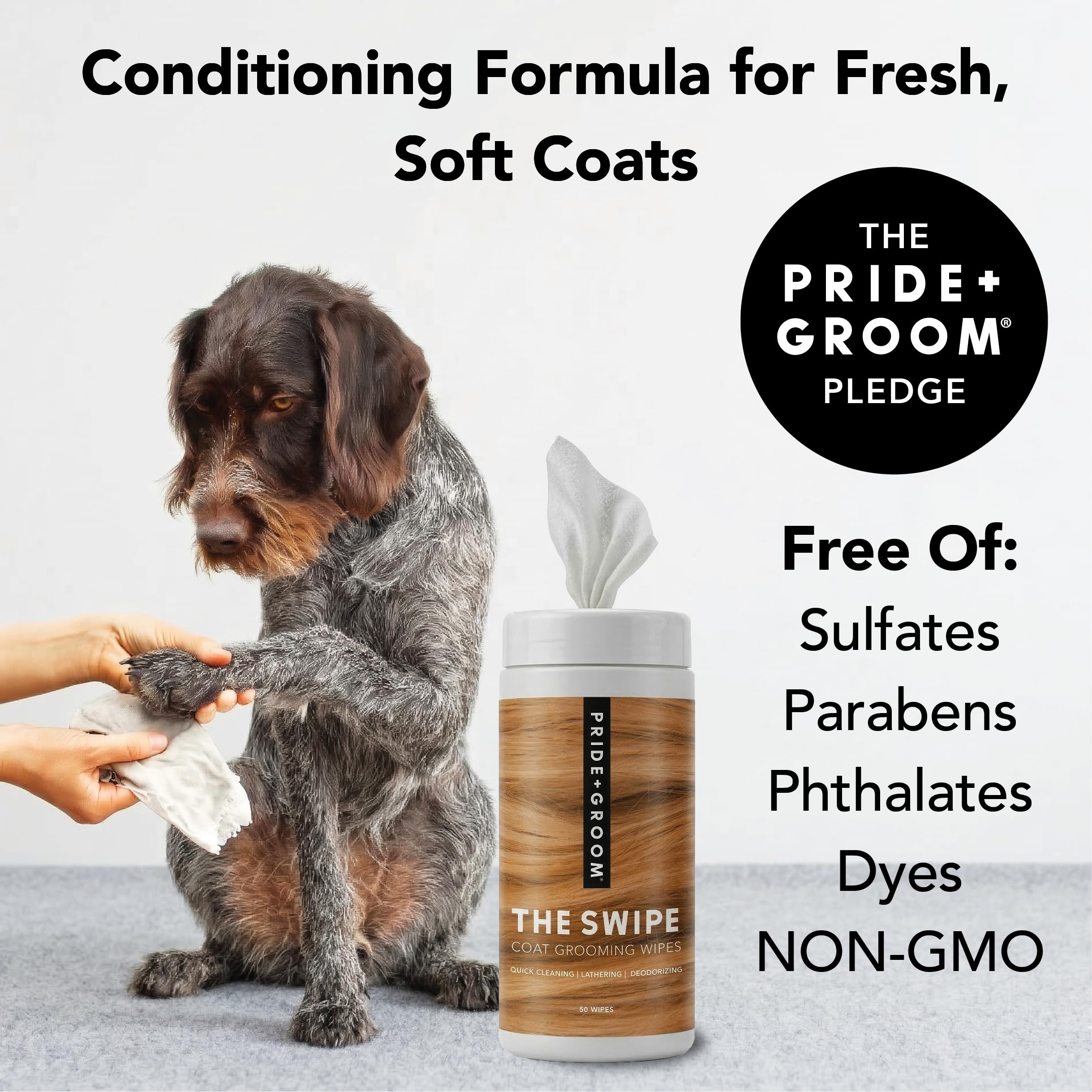 Pride and Groom lingette nettoyant visage de chat pour confort apaisé