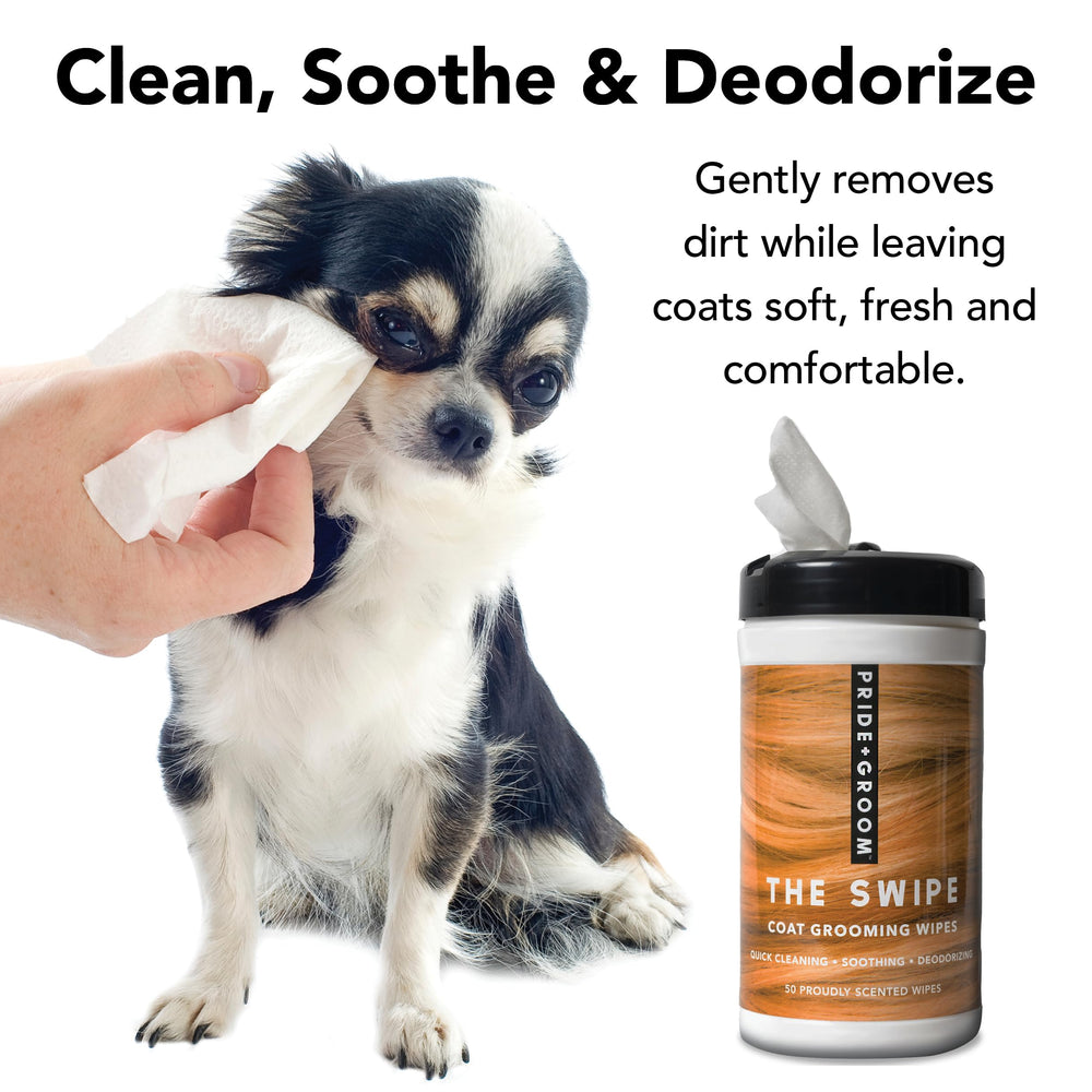Pride and Groom lingette essuyant patte de chien pour hygiène rapide