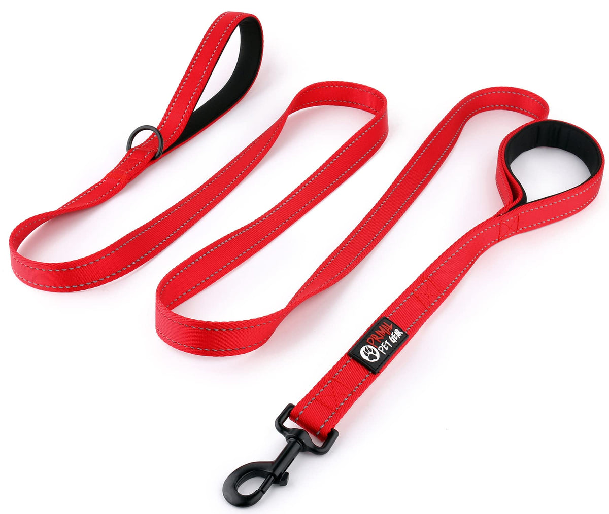 Primal Pet Gear vue frontale de la laisse rouge pour sécurité