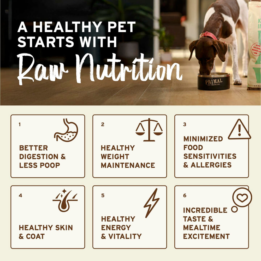 Primal Pet Foods étiquette nutritionnelle lisible pour choix éclairé