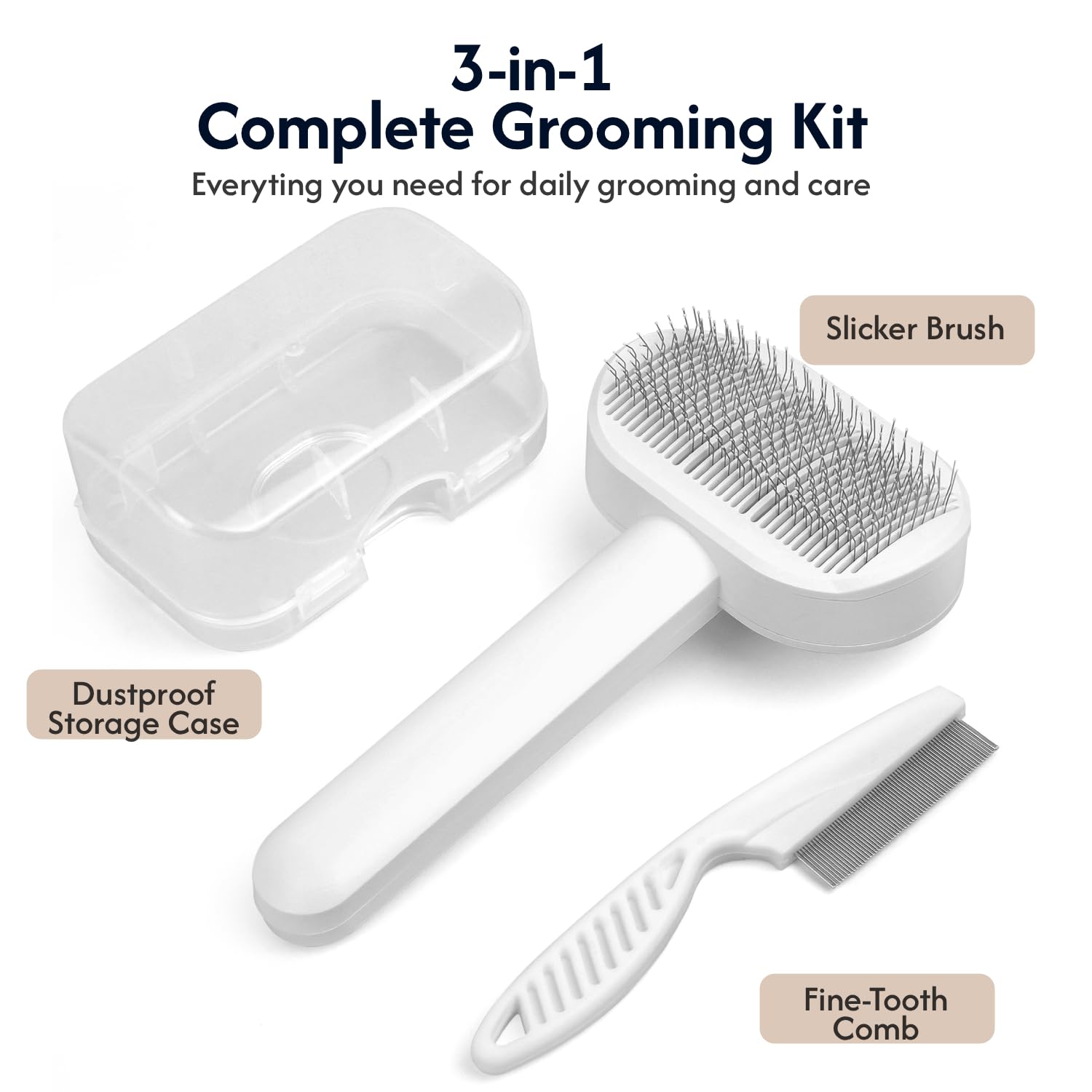 PrimePets brosse à l'échelle de la main ergonomie pour propriétaire
