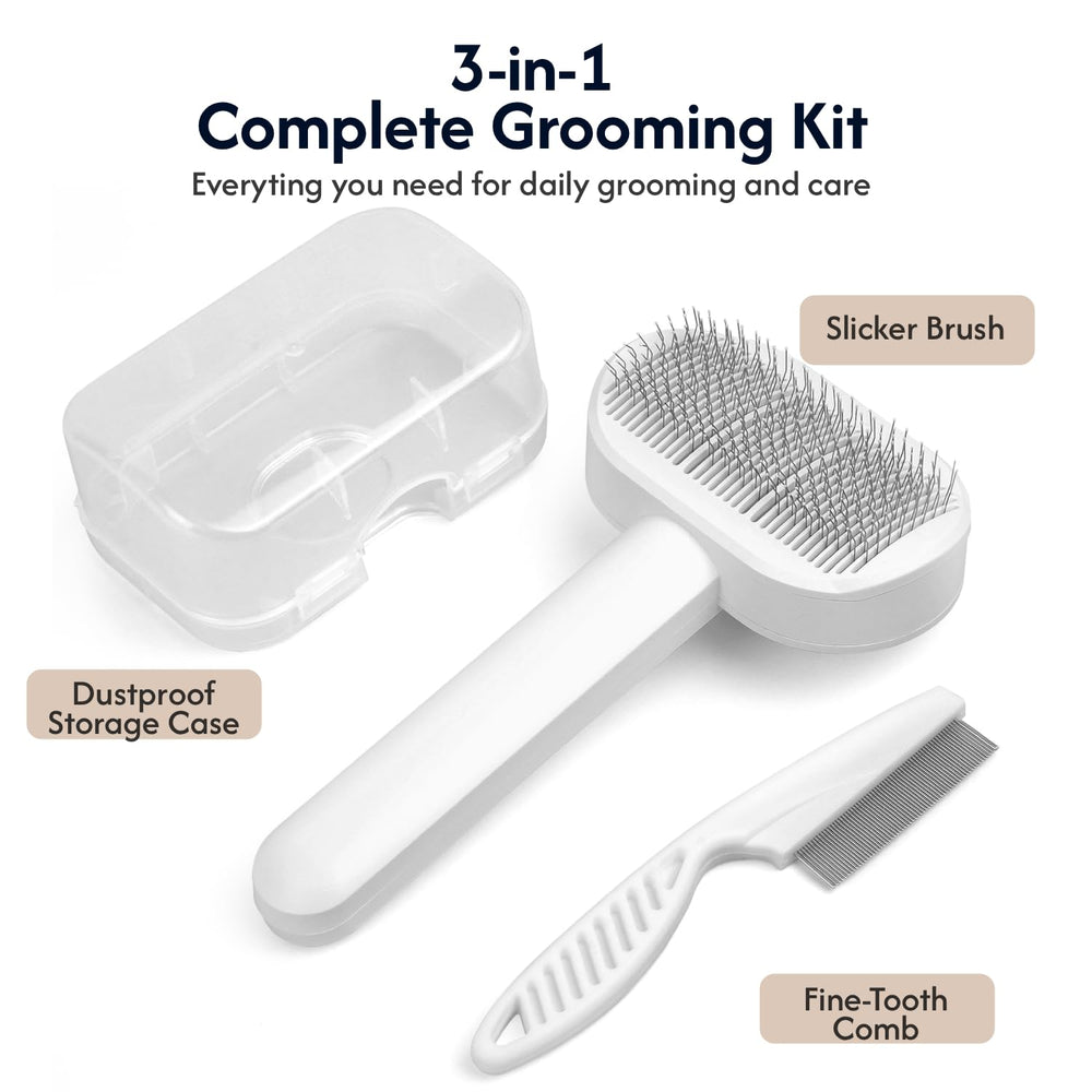 PrimePets brosse à l'échelle de la main ergonomie pour propriétaire