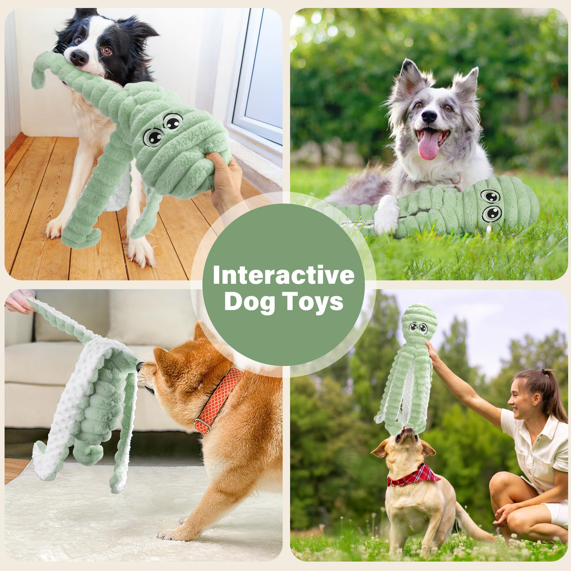 PrimePets yeux brodés de la pieuvre, sécurité et confort sans éléments dangereux