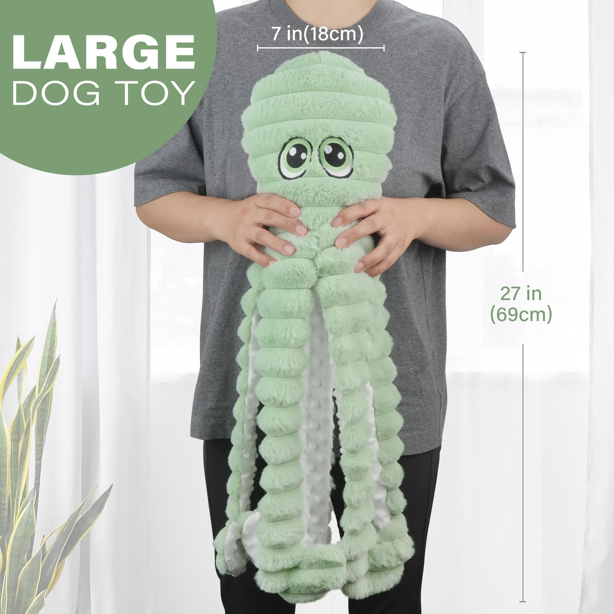 PrimePets gros plan texture peluche douce, protège dents et gencives