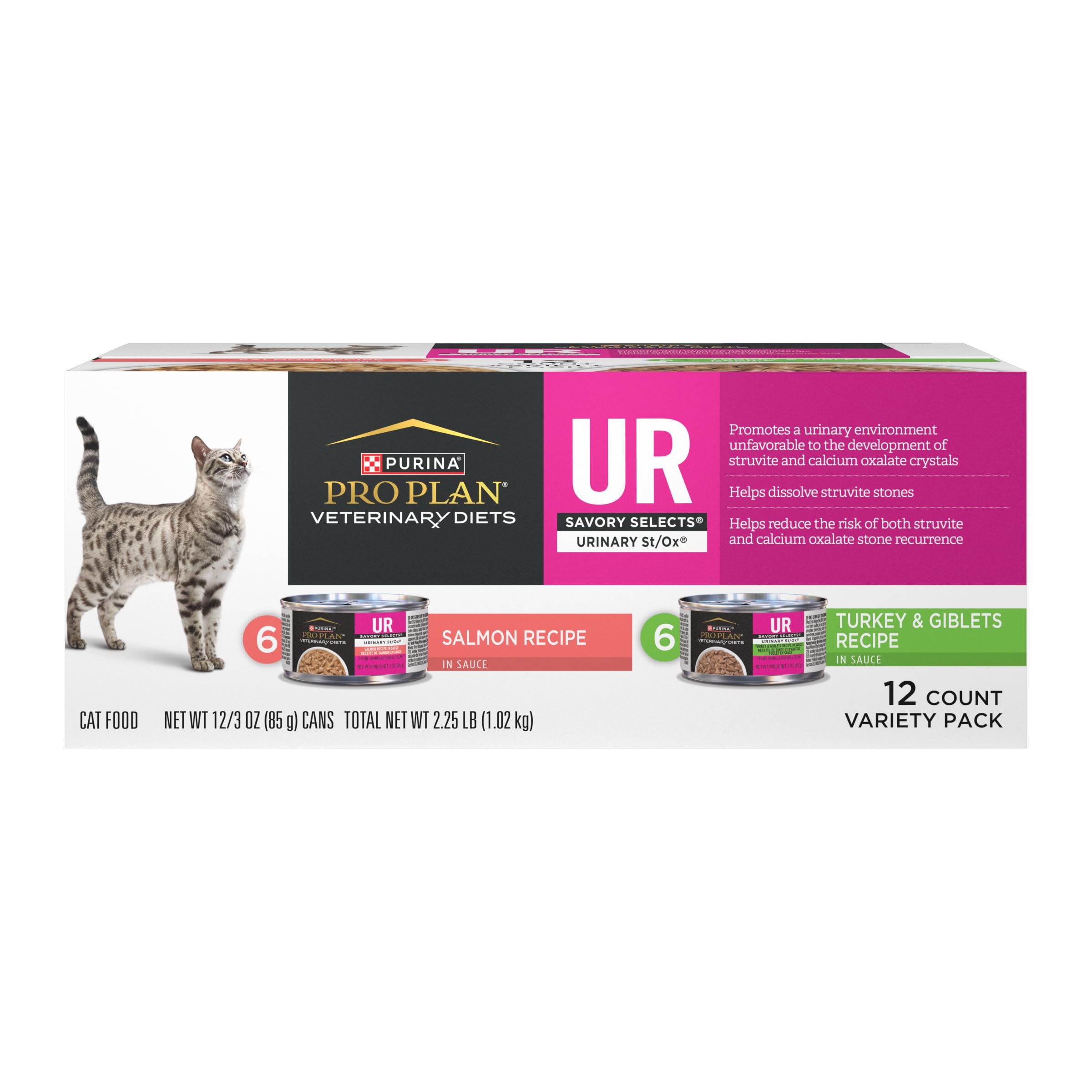 Pro Plan Veterinary Diets Purina boîte face montrant la marque et l'usage urinaire