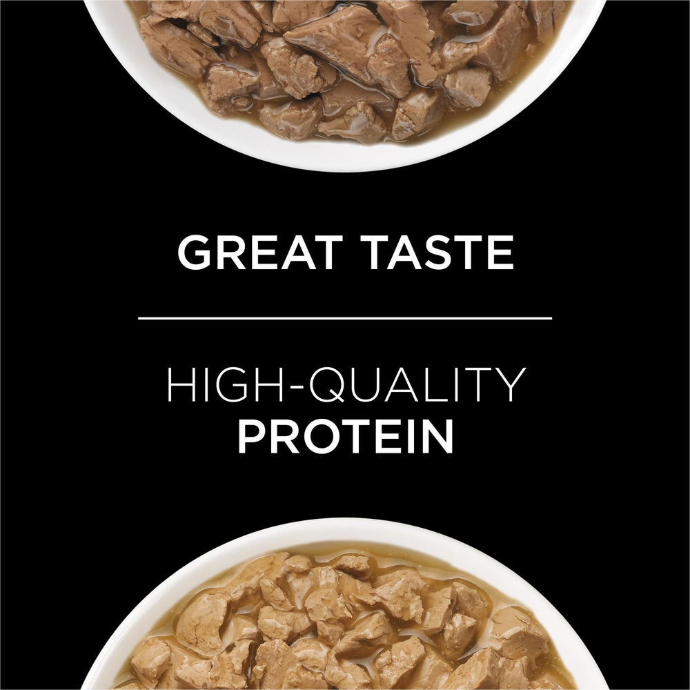 Pro Plan Veterinary Diets Purina boîte ouverte révélant pâtée appétente et hydratation