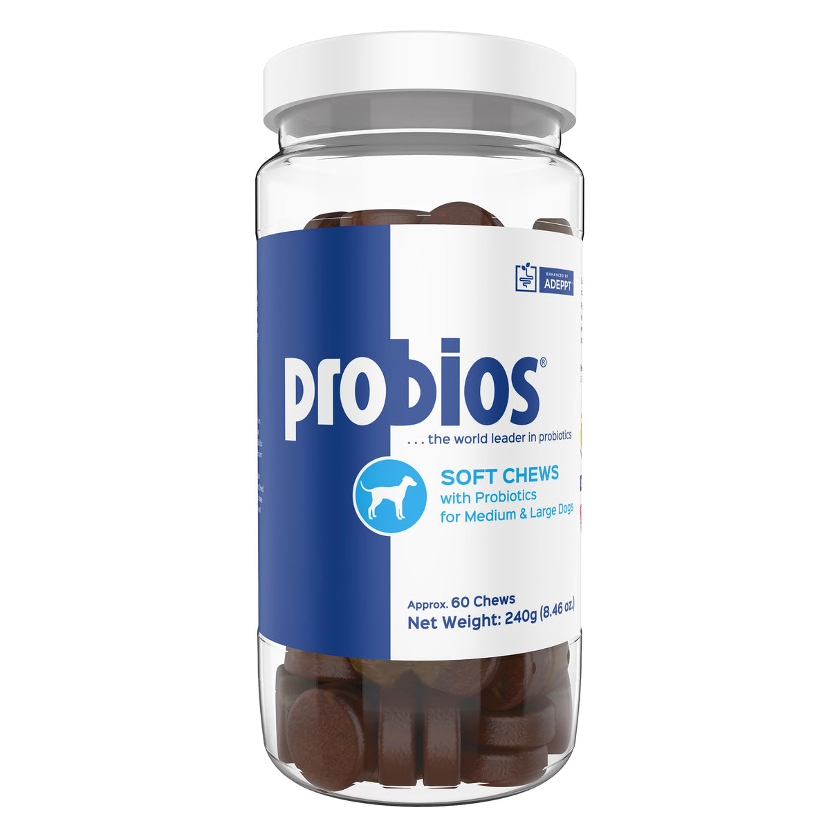 Probios pot face avant montrant l'emballage et la quantité utile