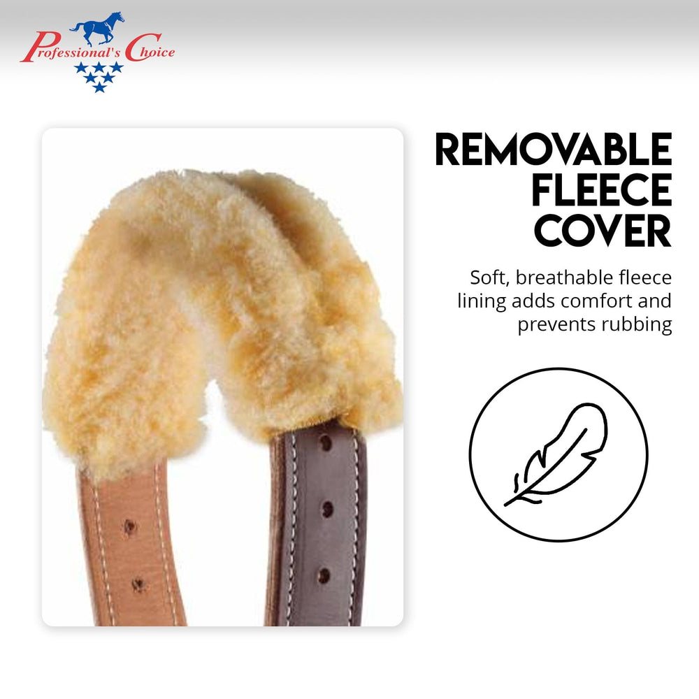 Professional's Choice gros plan cuir et boucle inox pour durabilité