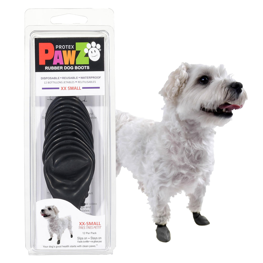 Protex PawZ vue avant de l'emballage montrant le pack de 12 et protection prête à l'emploi