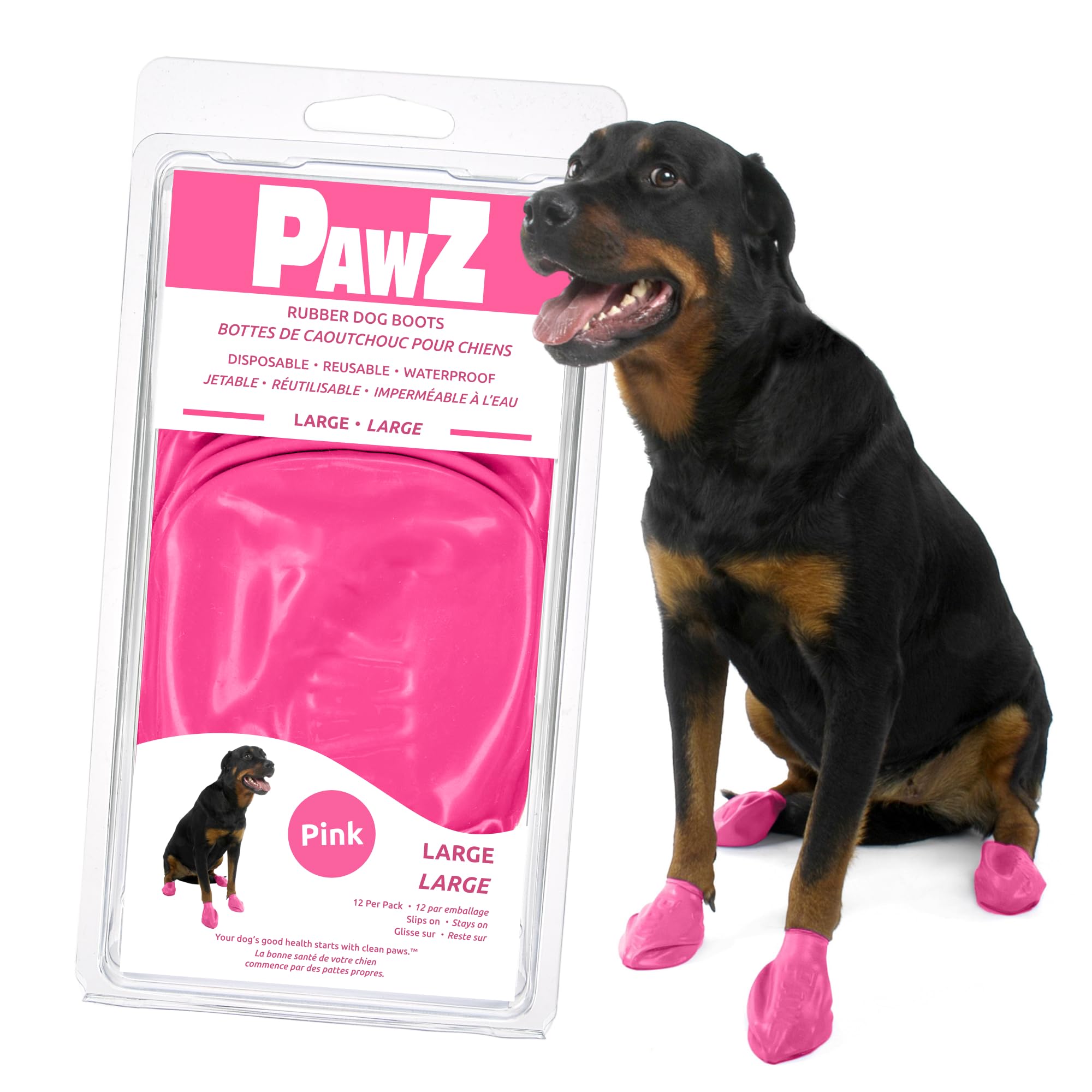 Protex PawZ vue avant du pack de bottines, protection pratique