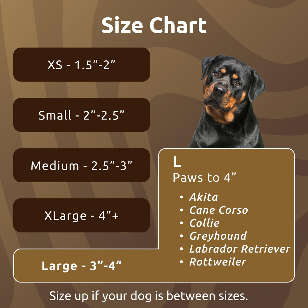 Protex PawZ comparaison taille patte pour choisir ajustement sûr