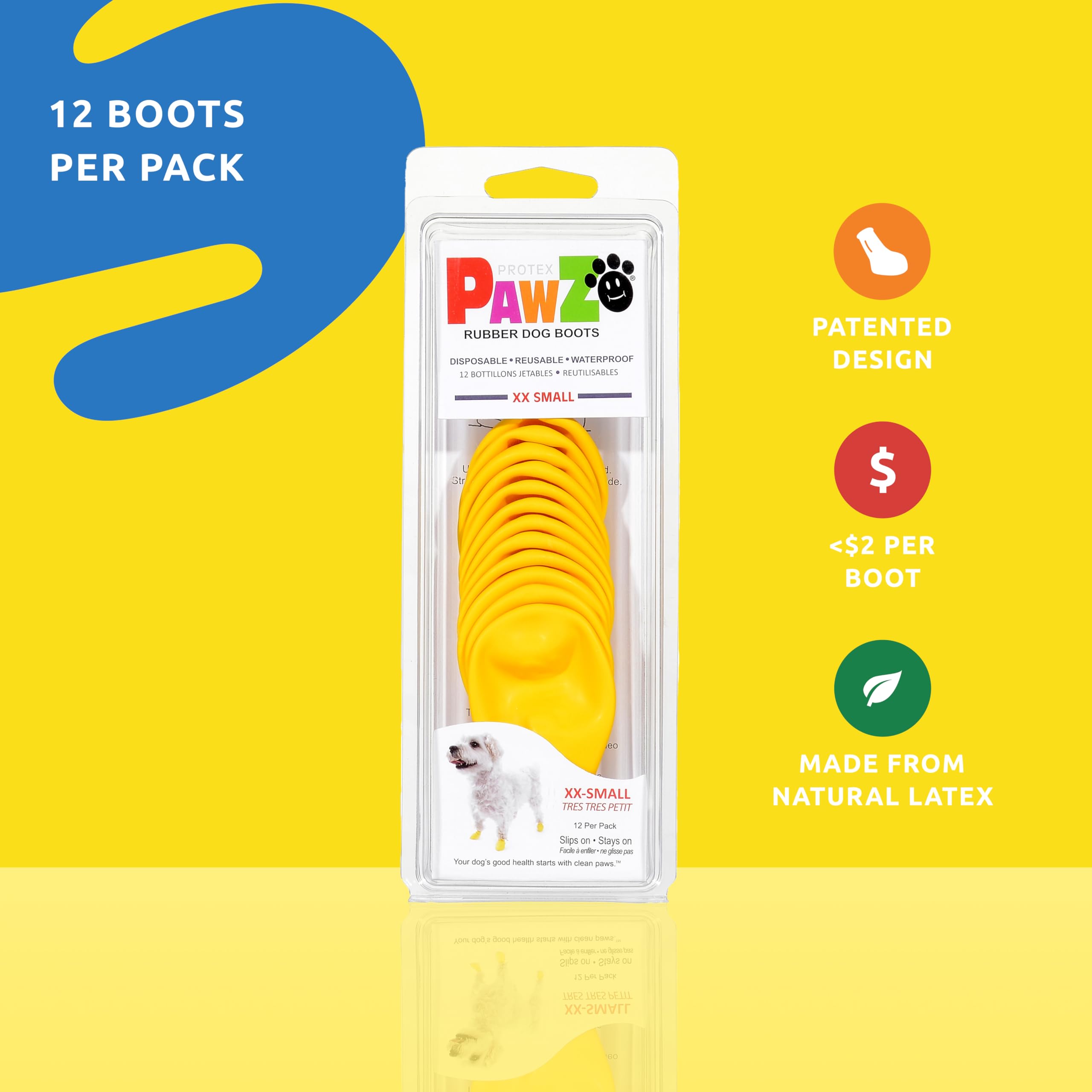 Protex PawZ gros plan texture en caoutchouc montrant adhérence et durabilité