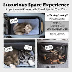Prutapet intérieur spacieux avec coussin doux pour confort