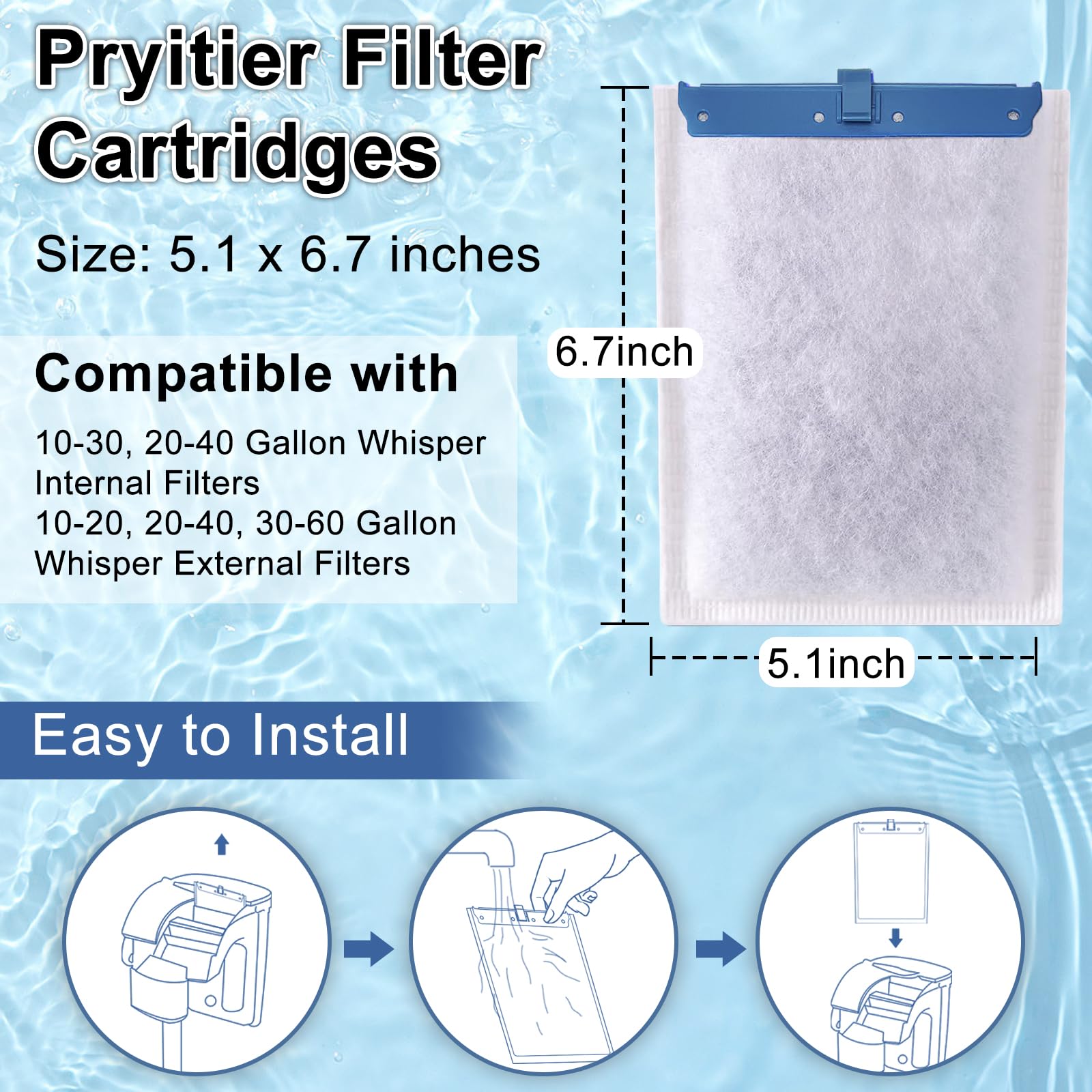 Pryitier pack de 12 recharges économique pour remplacements réguliers