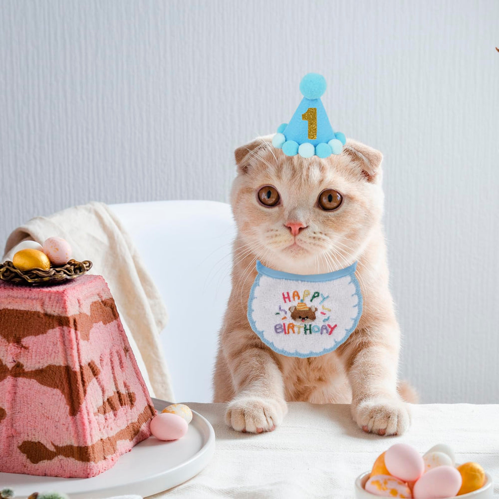PTDECOR bandana brodé « happy birthday » montrant douceur et confort