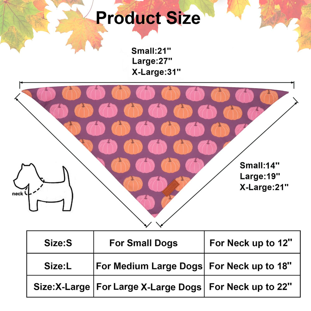 PTDECOR chien porte la bandana en extérieur style automnal