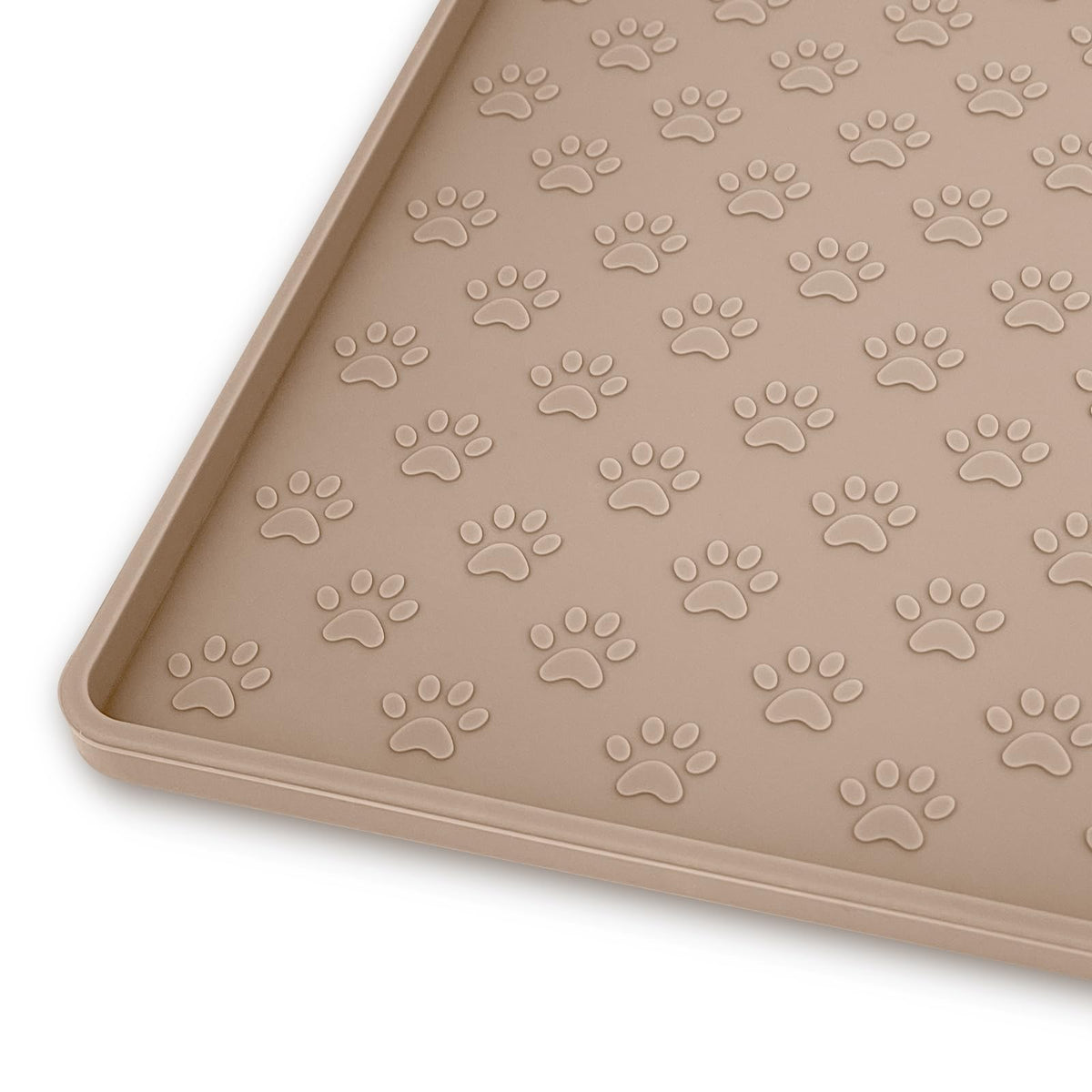Ptlom tapis avant avec deux gamelles, protège le sol des éclaboussures