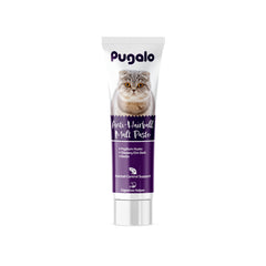 Pugalo emballage face montrant tube de 100 ml et bénéfice contrôle des boules de poils