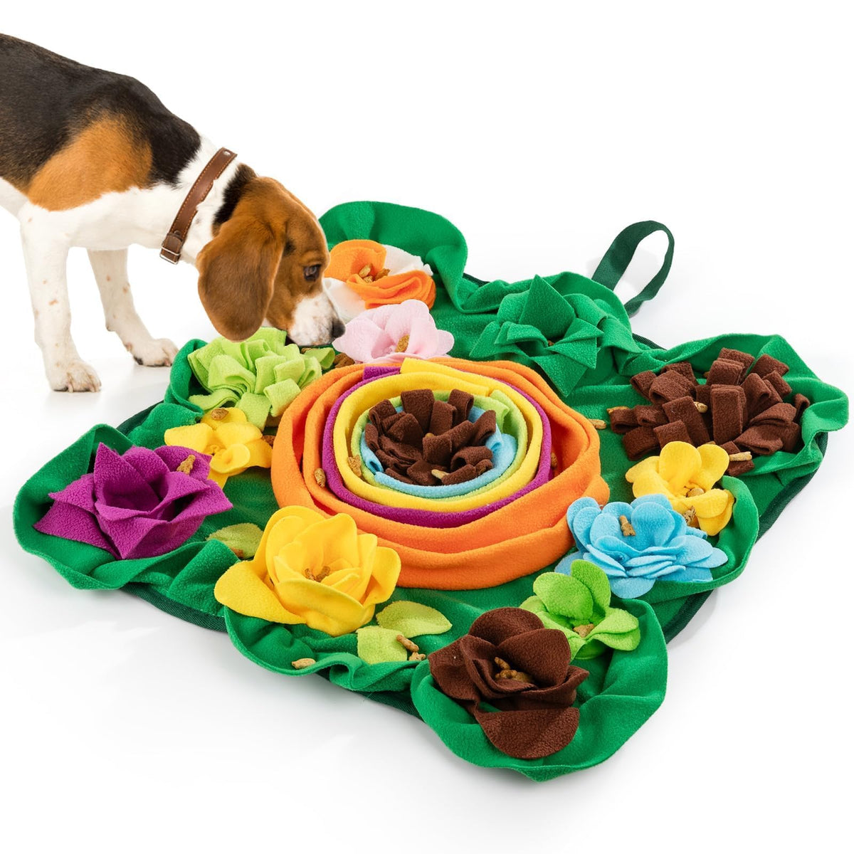 PUHOHUN tapis de fouille face avant montrant le motif et l'espace de cachette pour jeu