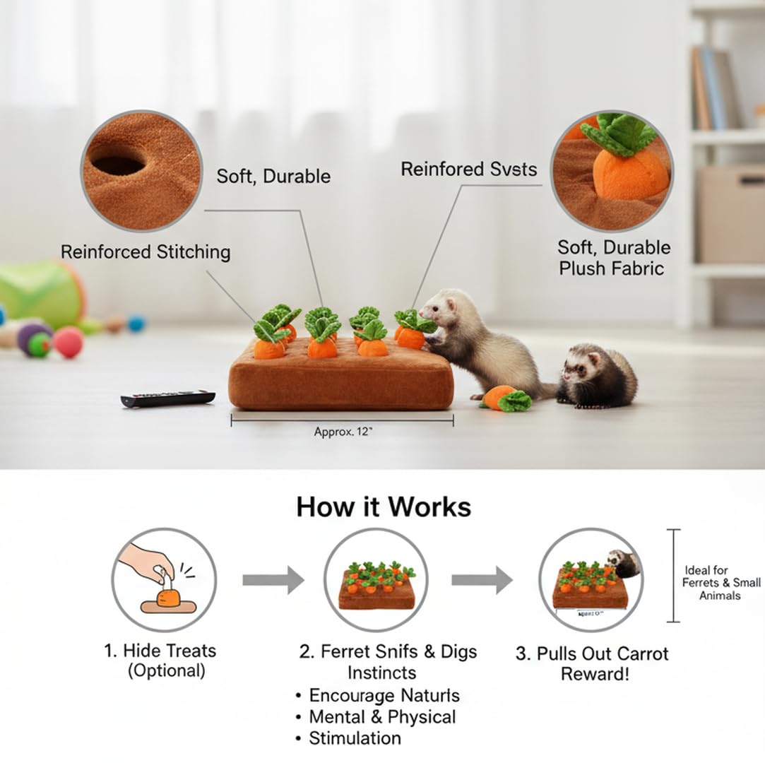 PUMEXFE douze carottes amovibles alignées pour cacher des friandises